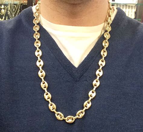 real gold gucci link chain|Gucci 14k gold chain.